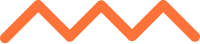 Thick orange zigzag line on a black background.