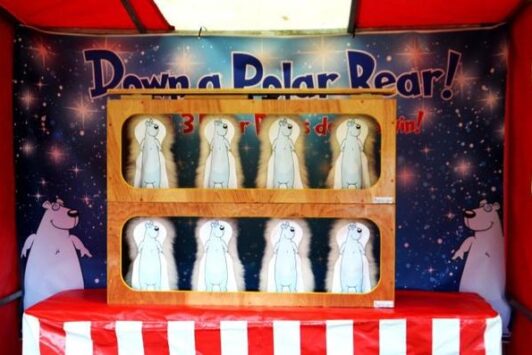 Christmas Fun Fair Stall - Down A Polar Bear